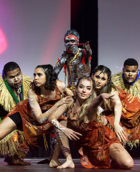 On stage performance at an event in Brisbane.